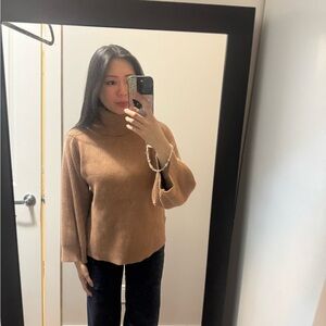 Mango Brown Cowl Neck Sweater